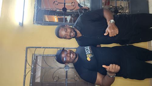 With a supporter at the conference
